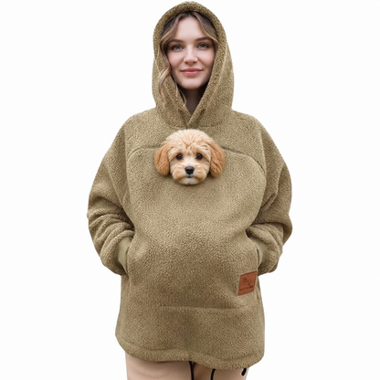 HoodPaws™ Pet Carrier Hoodie – Soft Cozy Warm Sweatshirt for Small Dogs