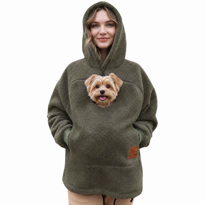 HoodPaws™ Pet Carrier Hoodie – Soft Cozy Warm Sweatshirt for Small Dogs