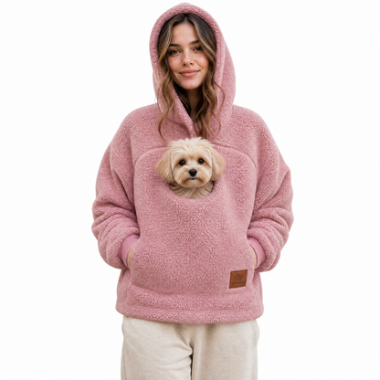 HoodPaws™ Pet Carrier Hoodie – Soft Cozy Warm Sweatshirt for Small Dogs