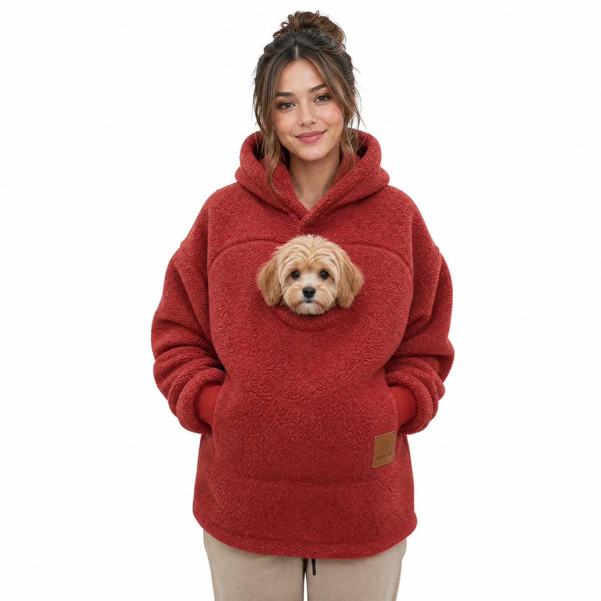 HoodPaws™ Pet Carrier Hoodie – Soft Cozy Warm Sweatshirt for Small Dogs
